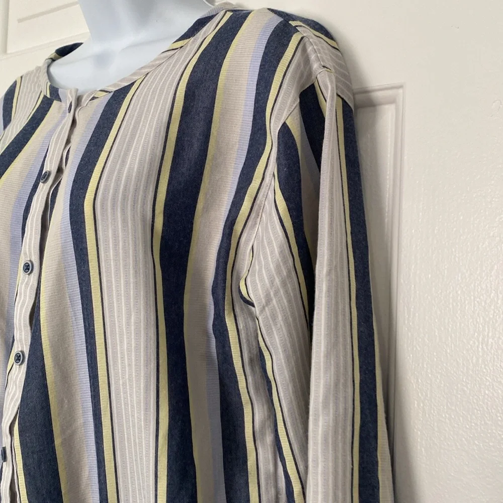 Travis Mathew Lucky Loo Twill Tie Waist Romper Striped - M - Picture 7 of 14